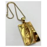 Harry Rosenfeld Pendant Necklace - 8.75 in Chain, 2.75 in x 2 in x 1 in Pendant