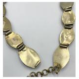 Bezel-Set Oval Cabochon Stone Necklace - 27in Length