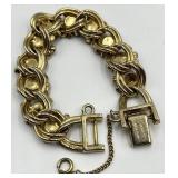 Kafin Stone Bracelet - 7.25 in L x 0.75 in W - Gold Tone with Multicolor Gemstones