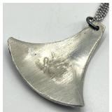 Buodd-Tinn Pewter Pendant Necklace - 9 inch Chain, 1.25 x 1.25 in Pendant