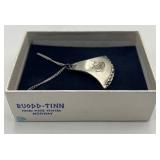 Buodd-Tinn Pewter Pendant Necklace - 9 inch Chain, 1.25 x 1.25 in Pendant