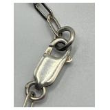 Sterling Silver Bear Pendant Necklace - 14.5 in Chain, Pendant 1.25 x 1 x 0.25 in