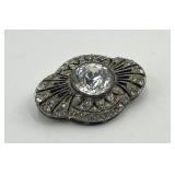 Sterling Victorian Brooch Pin - 1.25 x 0.75 x 0.50 in