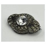Sterling Victorian Brooch Pin - 1.25 x 0.75 x 0.50 in