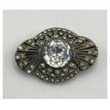 Sterling Victorian Brooch Pin - 1.25 x 0.75 x 0.50 in