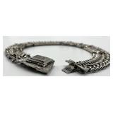 ELK Chain Choker Necklace 15in L x 1in W - Silver-Tone