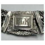 ELK Chain Choker Necklace 15in L x 1in W - Silver-Tone