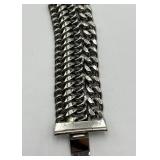 ELK Chain Choker Necklace 15in L x 1in W - Silver-Tone