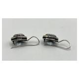 Silpada 925 Sterling Silver Bezel Topaz Hook Earrings - 1.25 in Length, Blue Topaz