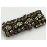 Michal Vegrin Rhinestone Bracelet 3.75 in L x 1.5 in W