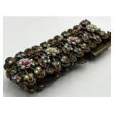 Michal Vegrin Rhinestone Bracelet 3.75 in L x 1.5 in W