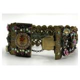 Michal Vegrin Rhinestone Bracelet 3.75 in L x 1.5 in W