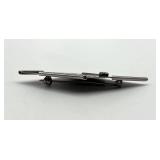 925 Sterling Silver Geometric Brooch Pin - 2.5 x 1.5 in
