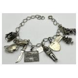 Sterling Silver Charm Bracelet 7 in - Colorado Cliff Dwellings Charm