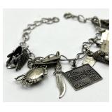 Sterling Silver Charm Bracelet 7 in - Colorado Cliff Dwellings Charm