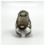 SAJEN 925 Turquoise Adjustable Ring - Front 1.5 x 0.75 in