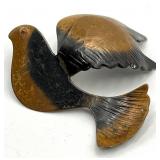 Francisco Rebajes Modernist Copper Bird Brooch - 2 in x 2.25 in x 0.5 in