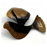 Francisco Rebajes Modernist Copper Bird Brooch - 2 in x 2.25 in x 0.5 in