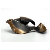 Francisco Rebajes Modernist Copper Bird Brooch - 2 in x 2.25 in x 0.5 in