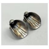 Clip-On Earrings - Sterling Denmark 0.75 x 0.5 in (Lot of 2)