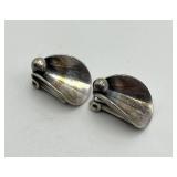 Clip-On Earrings - Sterling Denmark 0.75 x 0.5 in (Lot of 2)