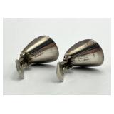 Clip-On Earrings - Sterling Denmark 0.75 x 0.5 in (Lot of 2)