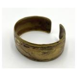 Copper Cuff Bracelet 2.25 x 2 x 0.85 in Open-Ended Patina