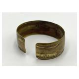 Copper Cuff Bracelet 2.25 x 2 x 0.85 in Open-Ended Patina