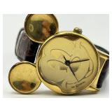 JAZ Disney Mickey Mouse Watch - 8 in Leather Band, 1.5 in x 1 in Face