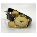 JAZ Disney Mickey Mouse Watch - 8 in Leather Band, 1.5 in x 1 in Face