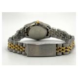 Gruen Precision Quartz Ladies Watch - Two-Tone Gold Bezel, Silver Dial