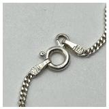 Sterling Silver 925 Jerusalem Cross Pendant Necklace, 12 in Chain, 1 in Pendant