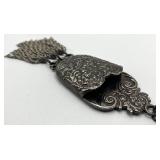 Etruscan Pocket Pendant Necklace - 33.5 in Chain, 7 x 2.5 in Pendant