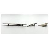Sterling 925S Denmark Brooch Pin & Clip-On Earrings - 3-Piece Set