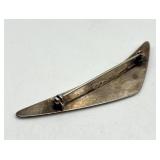 Sterling 925S Denmark Brooch Pin & Clip-On Earrings - 3-Piece Set