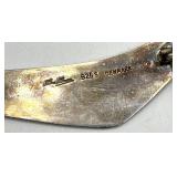 Sterling 925S Denmark Brooch Pin & Clip-On Earrings - 3-Piece Set