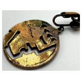 Rebajes Copper Pendant Necklace & Clip-On Earrings - 12in Chain, Pendant 2.5in, Earrings 1.25in