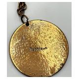 Rebajes Copper Pendant Necklace & Clip-On Earrings - 12in Chain, Pendant 2.5in, Earrings 1.25in
