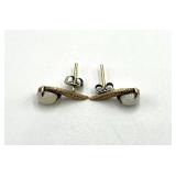 14k Gold Opal Stud Earrings - Pair