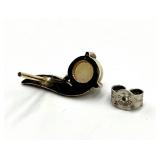 14k Gold Opal Stud Earrings - Pair