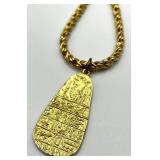 Judith Leiber Egyptian Revival Necklace - 13.5 in Chain, Pendant 1.75 x 0.75 in