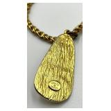 Judith Leiber Egyptian Revival Necklace - 13.5 in Chain, Pendant 1.75 x 0.75 in