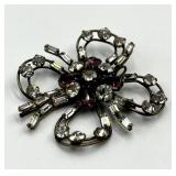 Bar Jam 12K Gold Filled Bow Brooch - 1.5 x 1.5 in