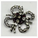 Bar Jam 12K Gold Filled Bow Brooch - 1.5 x 1.5 in