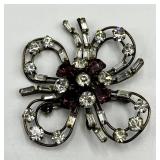 Bar Jam 12K Gold Filled Bow Brooch - 1.5 x 1.5 in