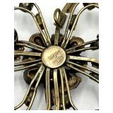 Bar Jam 12K Gold Filled Bow Brooch - 1.5 x 1.5 in