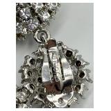 St. John Clip-On Earrings - Crystal Cluster, 2.5 In Dia x 1.25 In W x 0.75 In D