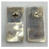 Temé Sterling Earrings - Pink Inlay Panels, 1.5 x 0.75 in