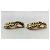 St. John Clip-On Earrings - Gold-Tone, 2 in x 1 in