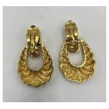 St. John Clip-On Earrings - Gold-Tone, 2 in x 1 in